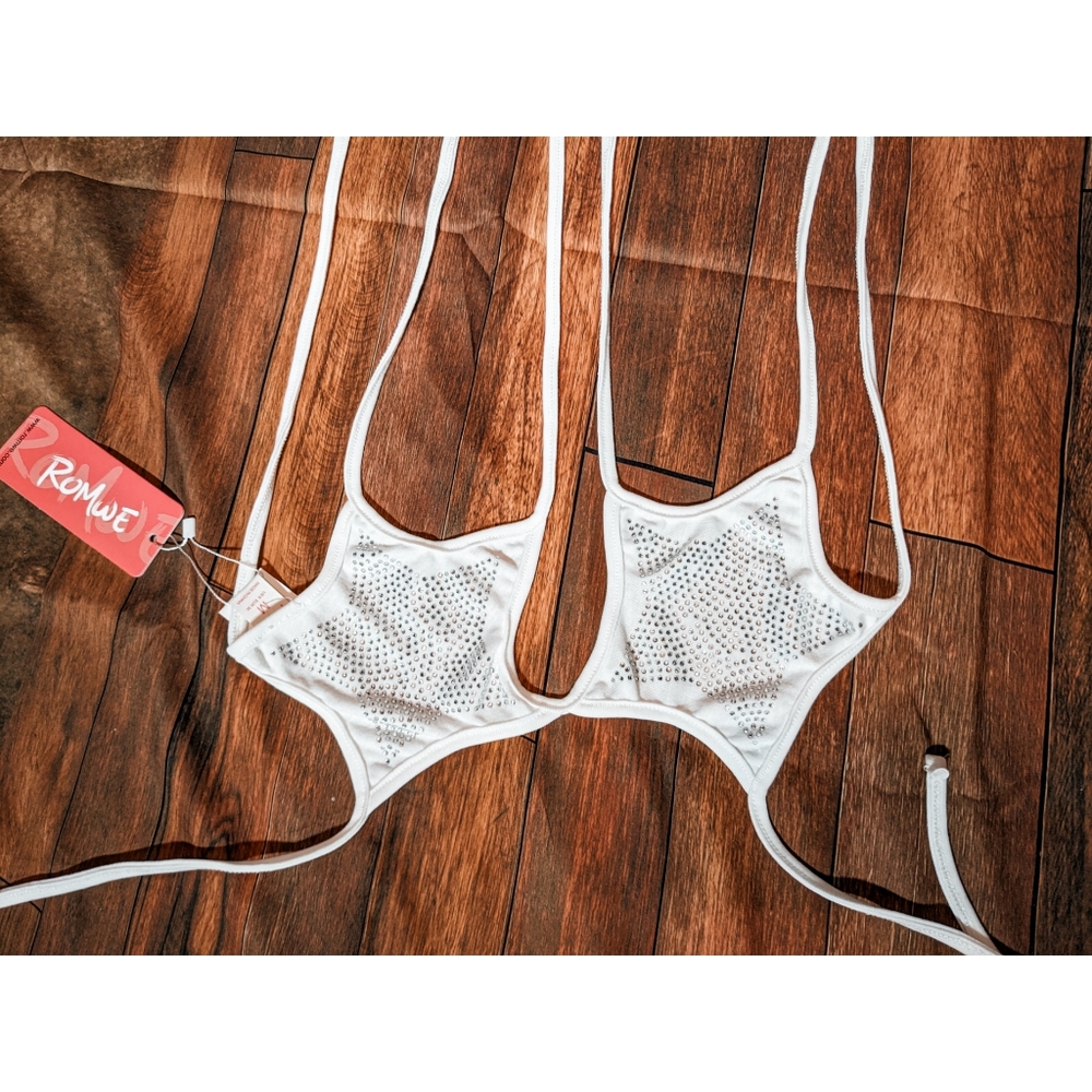 Rave Star Rhinestone Top NWT